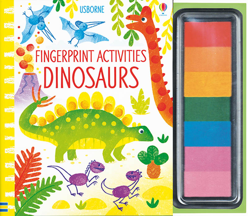 usborne fingerprint activities dinosaurs