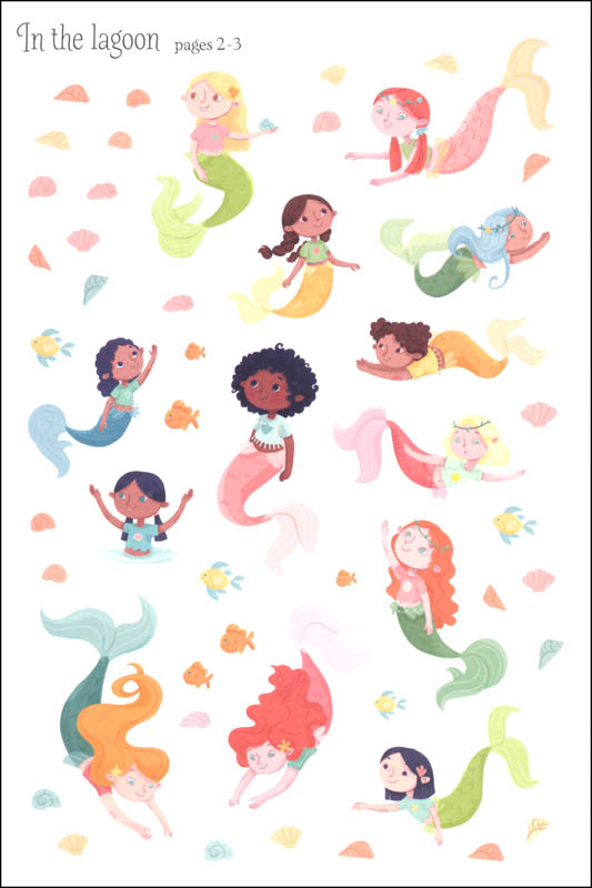 Little Stickers Mermaids EDC / Usborne 9780794548667