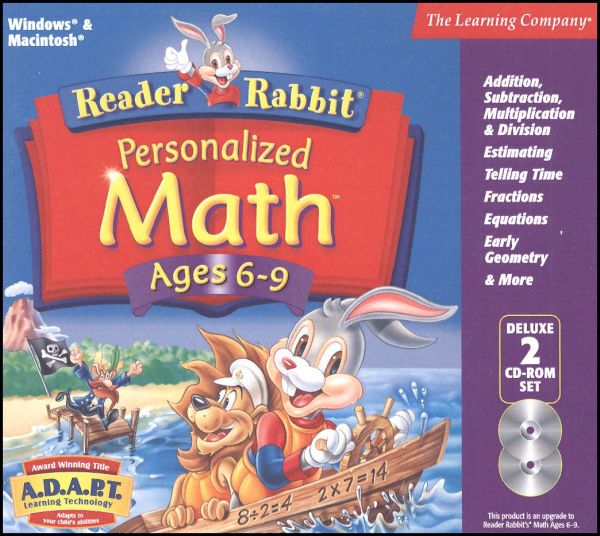 Reader Rabbit Personalized Math Ages 6-9 CD-ROMS