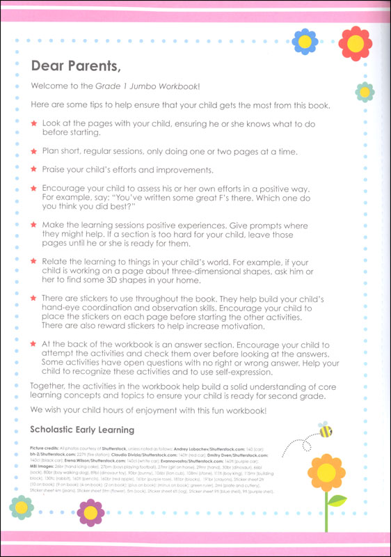 First Grade Jumbo Workbook: Scholastic Early Learners | Cartwheel Books ...