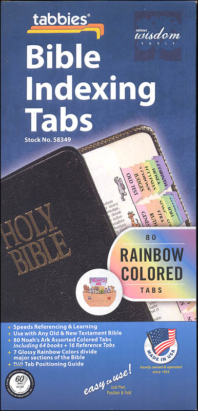 Noah's Ark Animal Bible Tabs, Rainbow