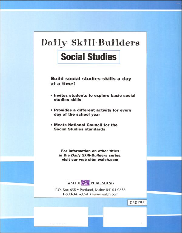 Daily Skill Builders Social Studies Gr 34 Walch Publishing