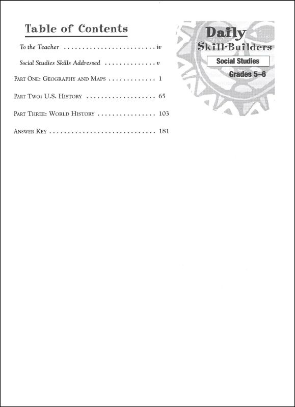 Daily Skill Builders Social Studies Gr 56 Walch Publishing