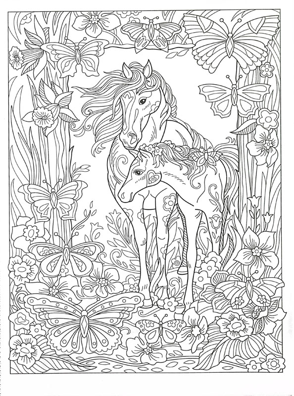 Dream Horses Coloring Book (Creative Haven) Dover Publications