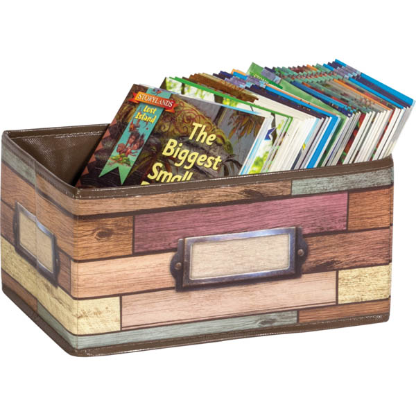 Reclaimed Wood Decorative Small Storage Bin Teacher Created Resources