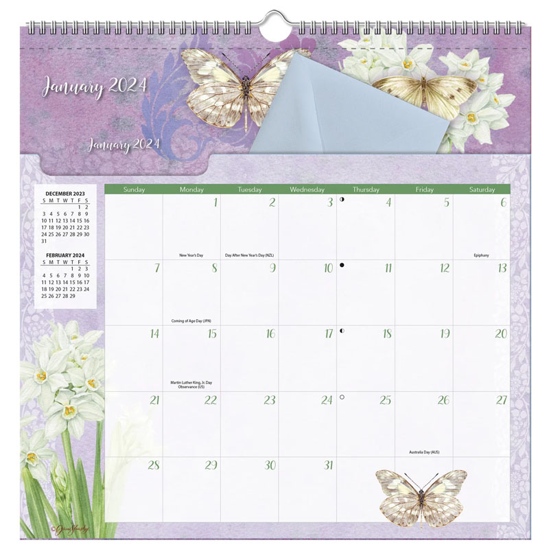 Butterflies 2022 FileIt Wall Calendar LANG