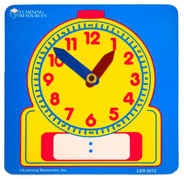 Set of 10 Learning Resources Write and Wipe Student Clocks 
