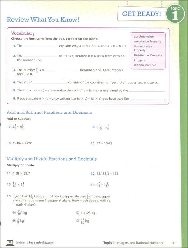 EnVision Math 2.0 Accelerated 7th Grade HomeSchool Bundle | Pearson