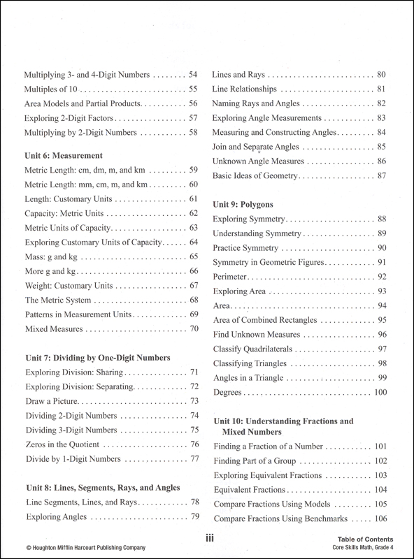 Core Skills Math 2014 Grade 4 SteckVaughn 9780544268227