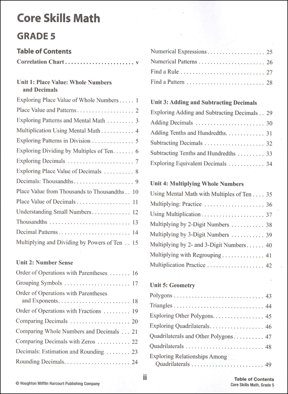 Core Skills: Math 2014 Grade 5 | Steck-Vaughn | 9780544268234