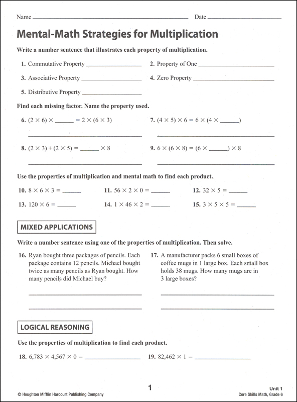 Core Skills: Math 2014 Grade 6 | Steck-Vaughn | 9780544268241