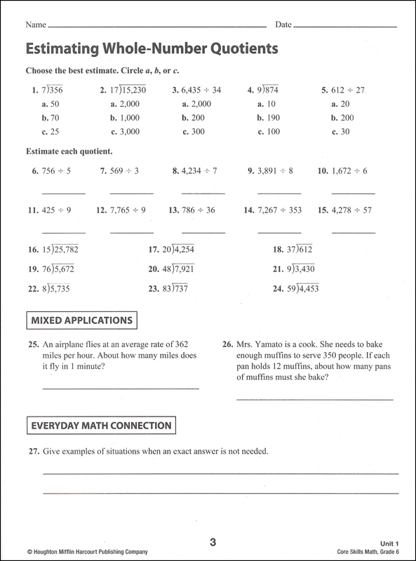 core-skills-math-2014-grade-6-steck-vaughn-9780544268241