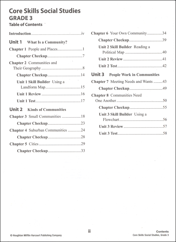 Core Skills Social Studies 2014 Grade 3 SteckVaughn 9780544261884