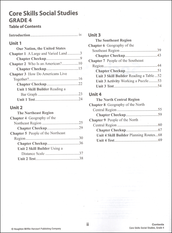 Core Skills Social Studies 2014 Grade 4 SteckVaughn 9780544267626