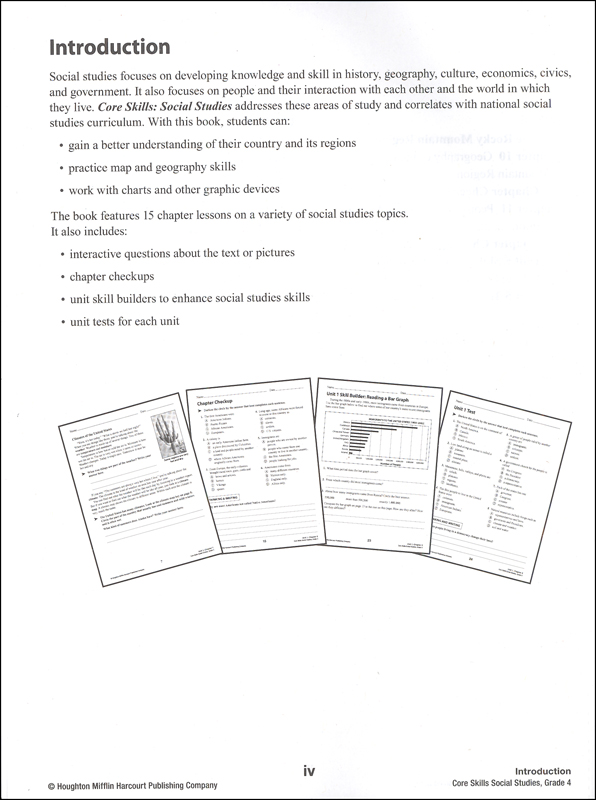 Core Skills Social Studies 2014 Grade 4 SteckVaughn 9780544267626