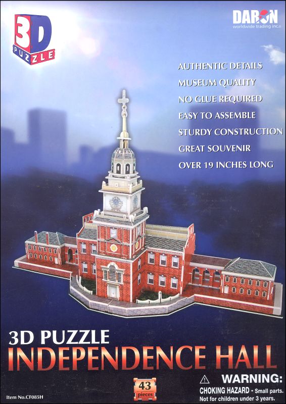 Independence Hall 3-D Puzzle