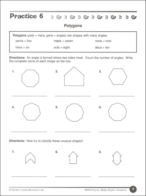 Geometry Grade 4 (PMP) Teacher Created Resources 9781420686005