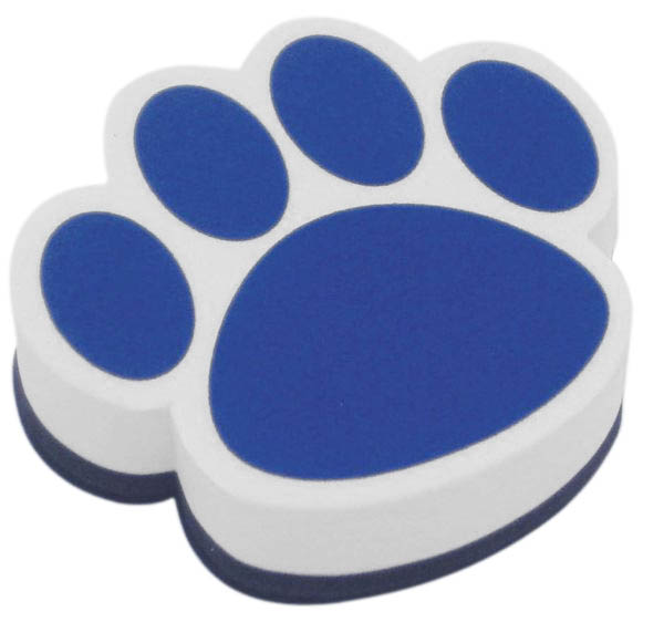 Magnetic Whiteboard Eraser - Blue Paw | Ashley Productions