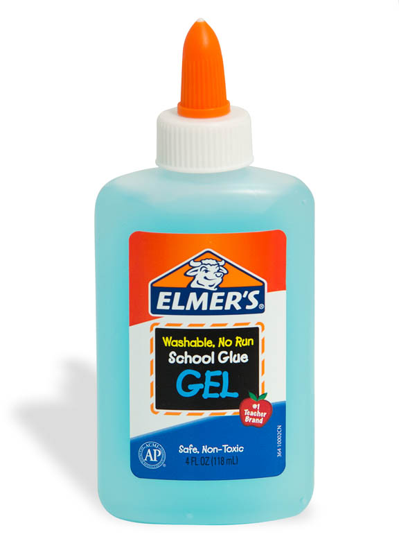 Elmer's No-Run Glue 4oz. Blue Gel
