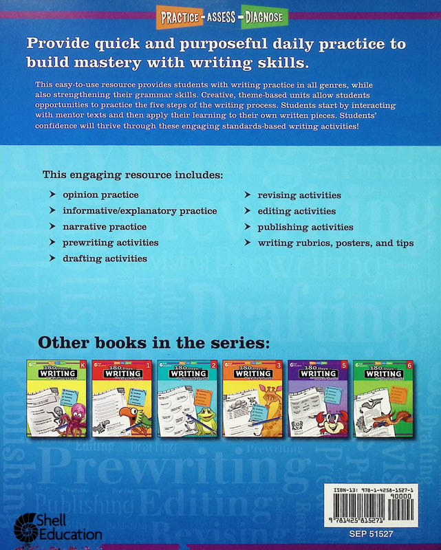 180 Days of Writing for Fourth Grade | Shell Education | 9781425815271