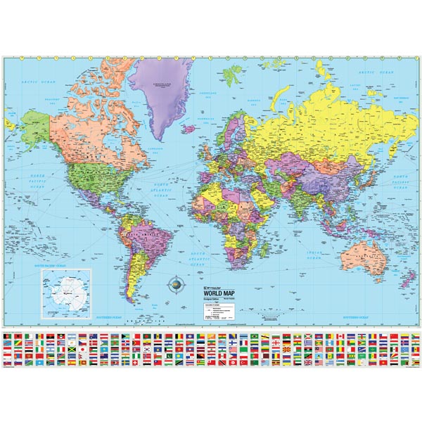 World Advanced Political Paper Rolled Map | UniversalMap | 9780762569748