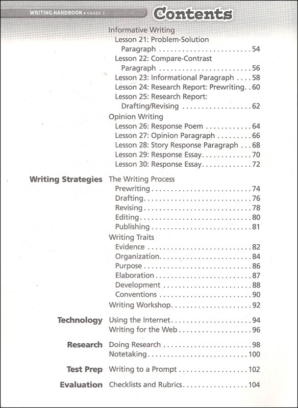 Writing Handbook Student Grade 2 | Houghton Mifflin School | 9780547864495