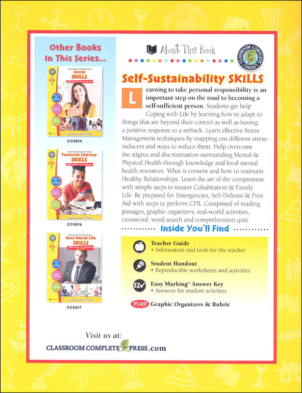 Self-Sustainability Skills (Real World Life Skills Series) | Classroom ...