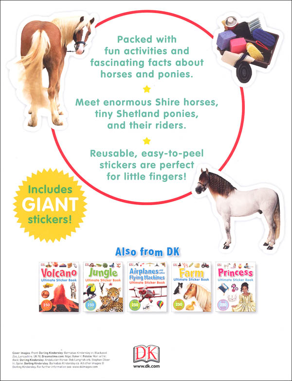 Ultimate Sticker Book Horses and Ponies Dorling Kindersley