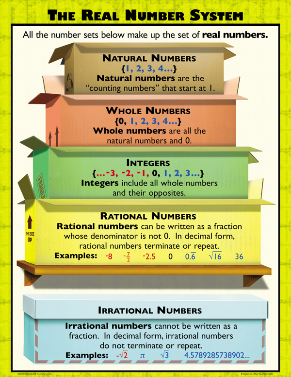 real number system poster