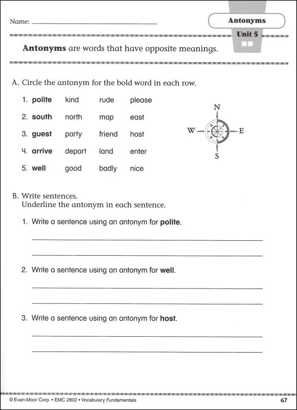 vocabulary fundamentals grade 2 evan moor 9781608236596