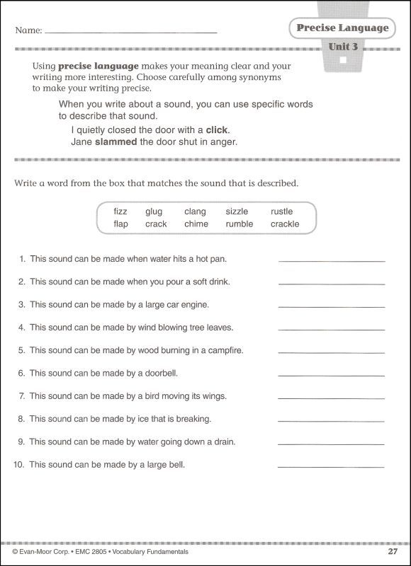 Vocabulary Fundamentals Grade 5 | Evan-Moor | 9781608236626