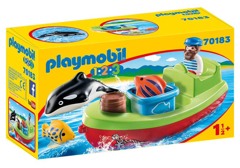 sy Seaport øge Fisherman with Boat (Playmobil 1-2-3) | Playmobil 