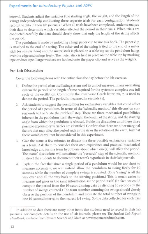 Novare Experiments for Introductory Physics and ASPC | Novare Science ...