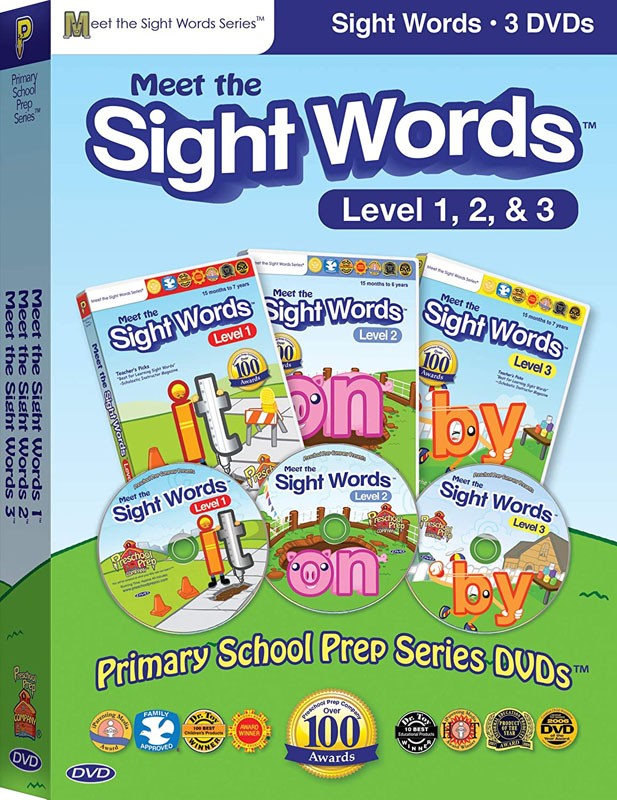 Meet the Sight Words Levels 1,2, & 3 (3 DVDs)