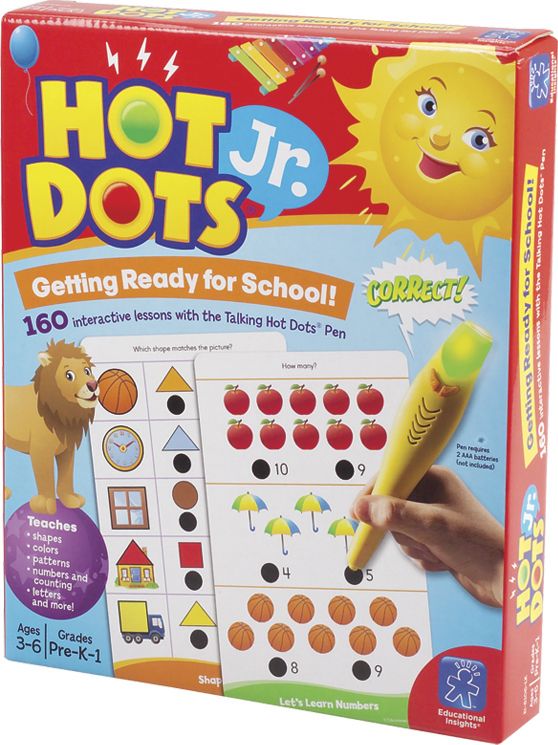 Educational Insights Hot Dots Jr The Alphabet Card Set Let's Master Pre-K Reading Set with Ace Pen Ages 4 and Up, & Hot Dots Jr 100 Self-Checking Lessons 