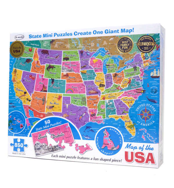 Map of the USA Puzzle (850 pieces) | Re-Marks