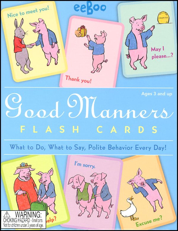 eeBoo Good Manners Flash Cards 