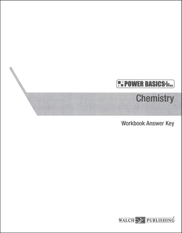 Chemistry Student Workbook & Answer Key (PB) Walch Education