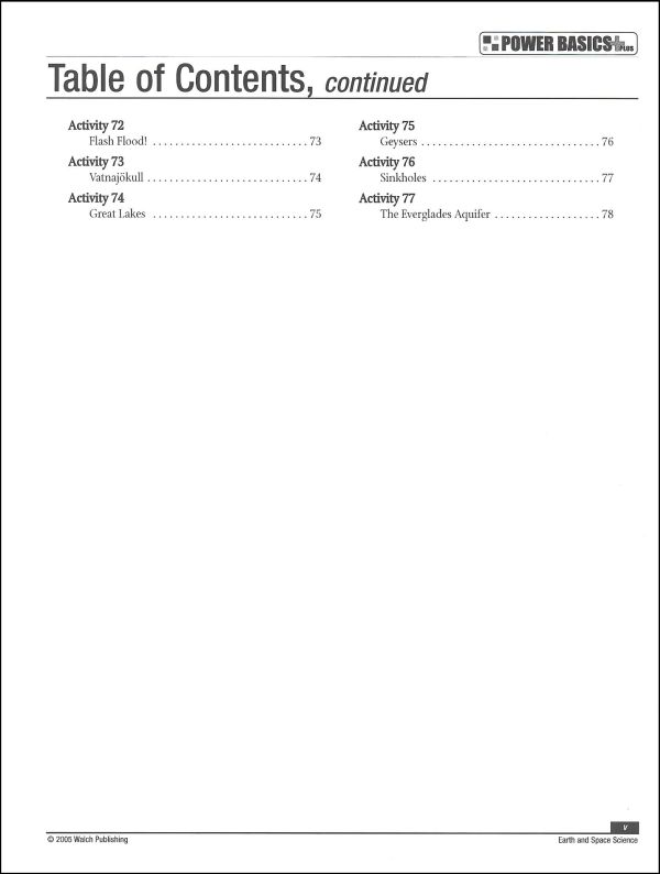 Earth And Space Science Student Workbook and Answer Key | Walch