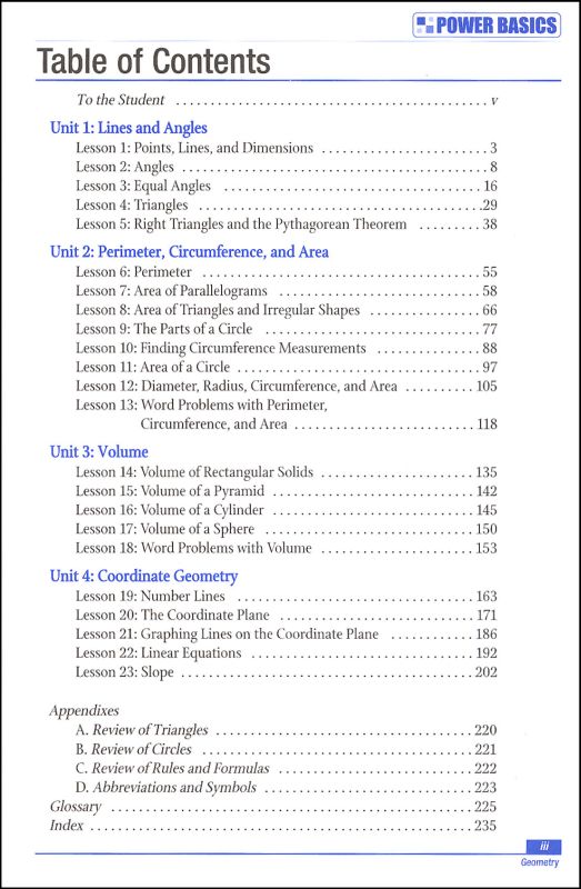 Geometry Student Book (Power Basics) Walch Education 9780825155987