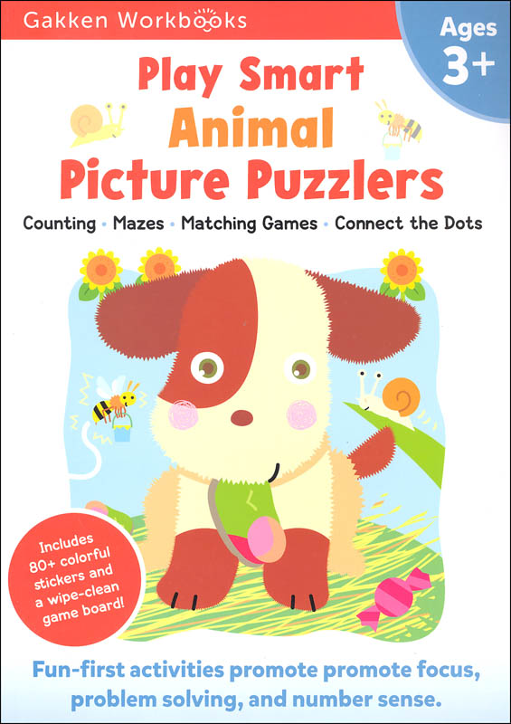 Play Smart Animal Picture Puzzlers 3+ Workbook