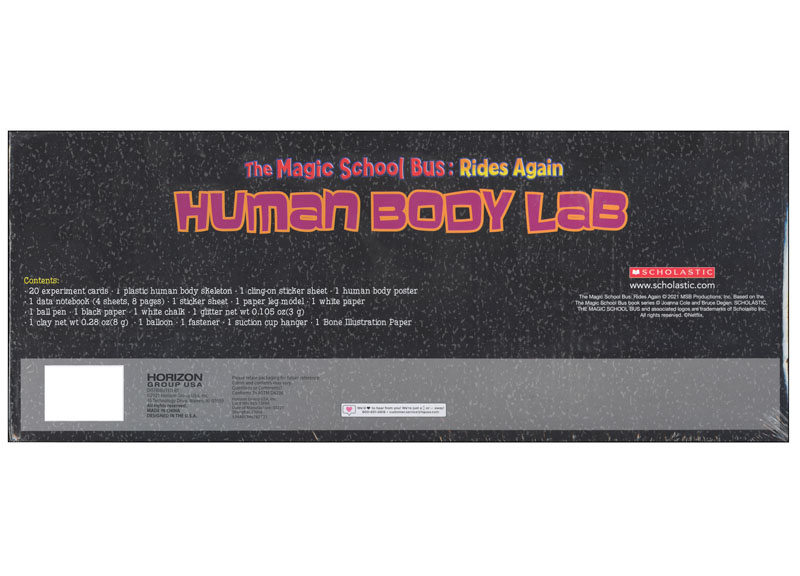 Data Notebook Plastic Human Skeleton Includes Hands-On Educational Manual Hinge Joint Model & More Homeschool STEM Kit The Magic School Bus: Human Body Lab By Horizon Group USA Experiment Cards 