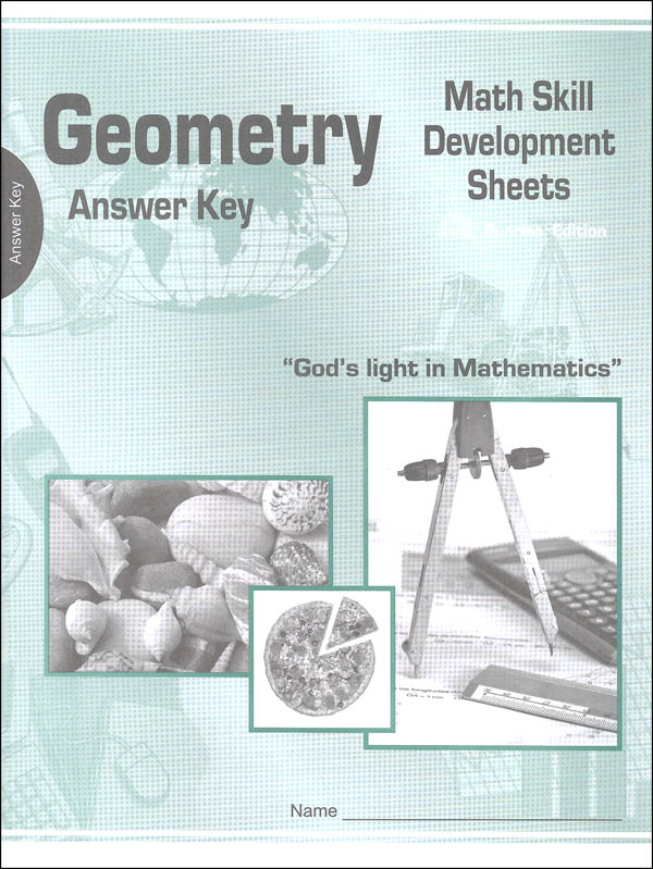 Geometry Math Skill Development Worksheets - Answer Key