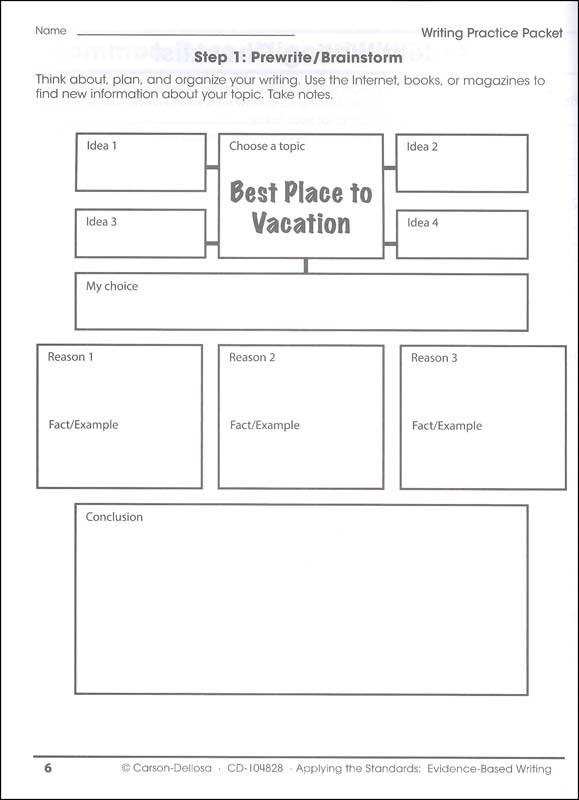 Applying the Standards: Evidence-Based Writing - Grade 5 | Carson