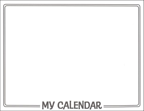 Make Your Own Calendar Book (11" x 8 1/2")