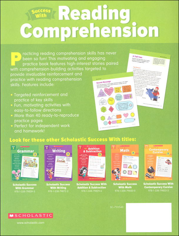 Reading Comprehension Gr 2 (Scholastic Success With) | Scholastic ...