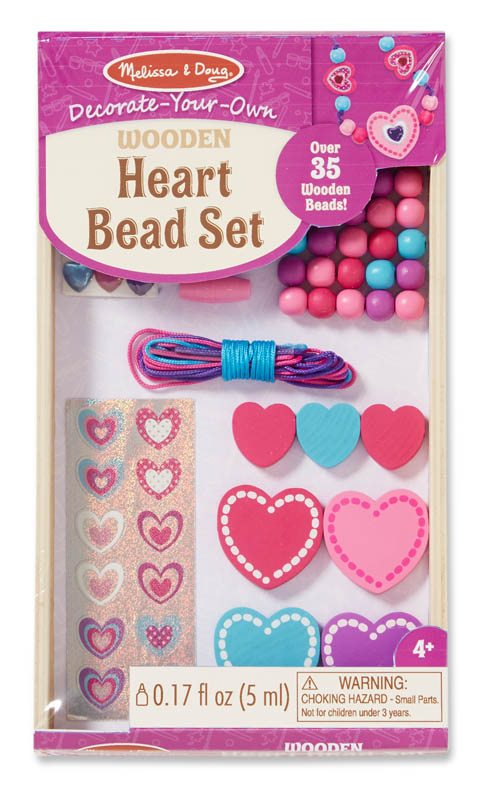 melissa and doug heart bead set