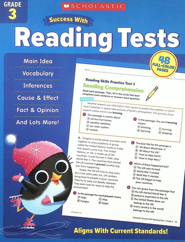 Reading Tests Grade 3 (Scholastic Success With