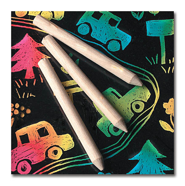 Scratch Art Jumbo Wood Sticks (12pk) ScratchArt
