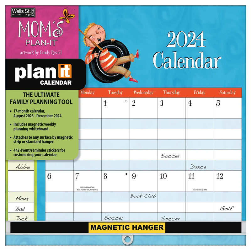 Mom's PlanIt Wall Calendar (August 2020 December 2021) Avalanche